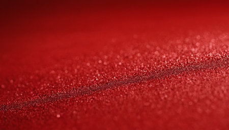 Red glitter texture christmas abstract background. Defocused bokeh lights.の素材