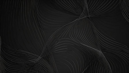 Abstract background with black wavy lines. Vector illustration for your designの素材
