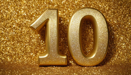 Number 100 gold celebration background. Birthday or wedding party event decoration.の素材