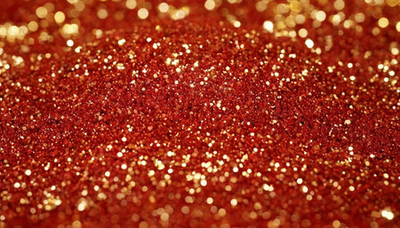 Red glitter texture christmas abstract background. Close up of red glitter texture.の素材