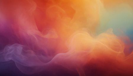 Abstract smoke background. Colorful clouds of smoke in the form of a rainbowの素材