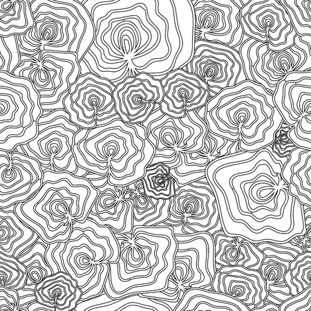 Organic abstract modern black and white seameless pattern. Great for invitations, fabric, wallpaper, giftwrap. Surface pattern design.のイラスト素材