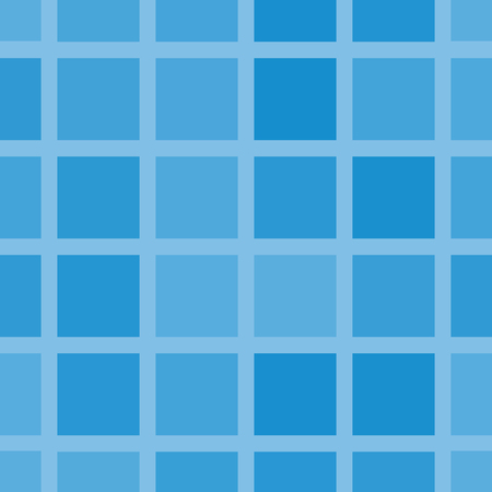 Squares in shades of blue seamless pattern. Modern design great for invitations, fabric, wallpaper, giftwrap. Surface pattern design.のイラスト素材