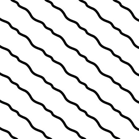 Black and white hand drawn diagonal lines vector illustration.のイラスト素材