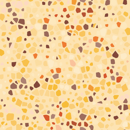 Organic terazzo abstract modern gold coral brown seameless pattern.のイラスト素材