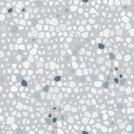 Organic terazzo abstract modern silver seameless pattern.のイラスト素材