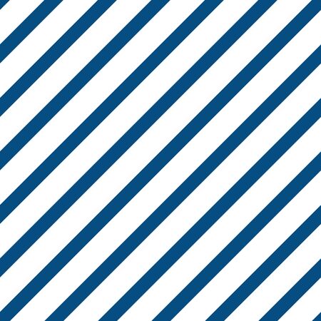 Modern sophisticated diagonal stripe pattern in navy and white. Great for textiles, home decor, wrapping paper, packaging and fashion prints, nautical, beach and pool decor. Seamless vector design.のイラスト素材