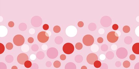 Muted pastel transparent overlapping circles seamless border. Lilac, pink, white, lavender. Bubbly all over print. Invitations, textiles, gift wrapping paper, home decor, cards, nursery decor.のイラスト素材