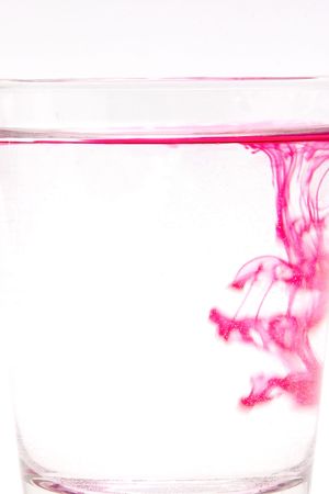 Close up on water oil bubbles on a mirrorの写真素材