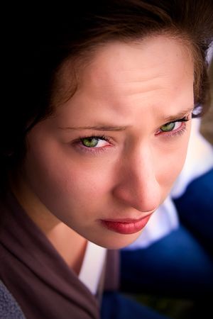 Close up on a Beautiful Teenager Sitting on an Old Abandoned Train