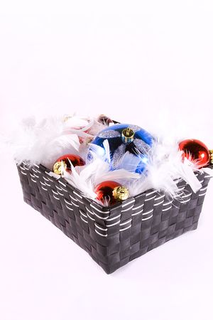 Boxes and Ornaments - Isolated Christmas Backgroundの写真素材