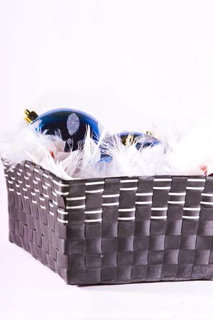 Boxes and Ornaments - Isolated Christmas Backgroundの写真素材