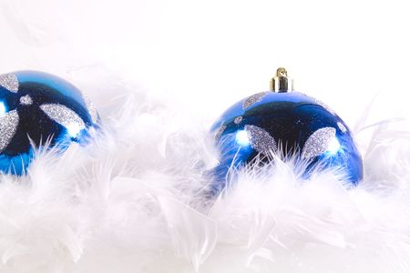 Isolated Christmas Background - Ornaments with white spaceの写真素材
