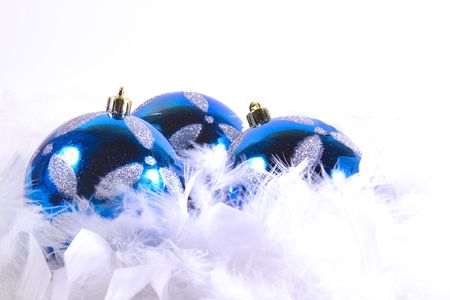 Isolated Christmas Background - Ornaments with white spaceの写真素材