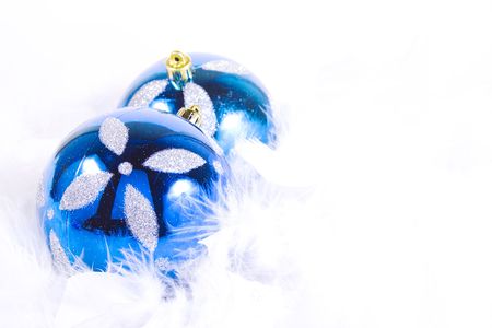 Isolated Christmas Background - Ornaments with white spaceの写真素材