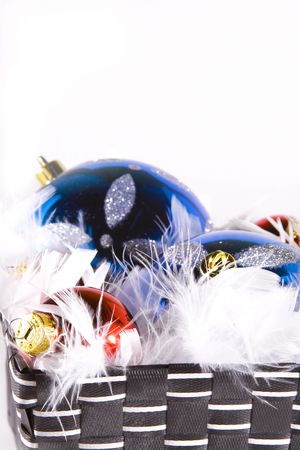 Boxes and Ornaments - Isolated Christmas Backgroundの写真素材