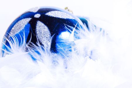 Isolated Christmas Background - Ornaments with white spaceの写真素材