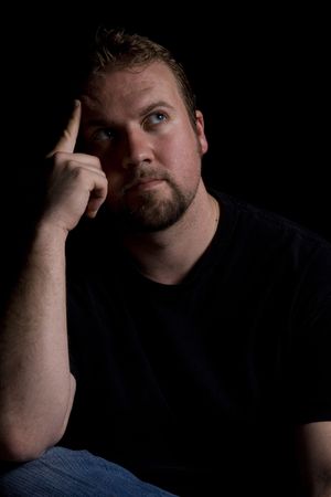 Close up on a Man's Face - Isolated Background