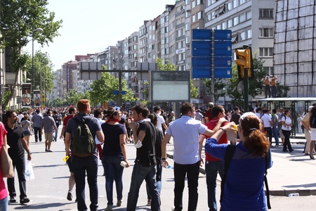 Gezi Park Public Protest in Istanbul のeditorial素材