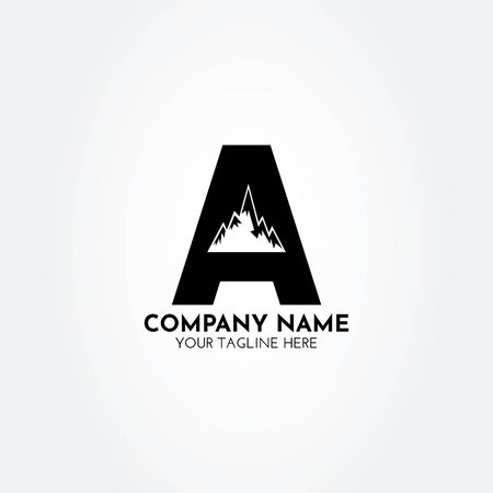 Creative, modern, simple A mount logo vectorのイラスト素材