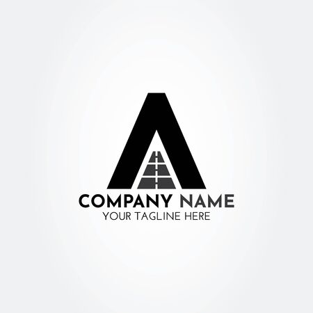 Creative, modern, simple A road logo vectorのイラスト素材