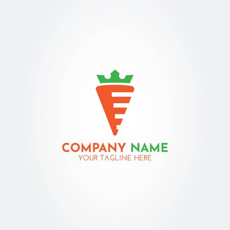 Modern and creative carrot king logo vectorのイラスト素材
