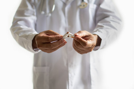 Concept World No Tobacco Day takes place around the world on 31 May every year. It aims to promote the abstention of all forms of tobacco consumption for 24 hours around the world. Blurred backgroundの写真素材