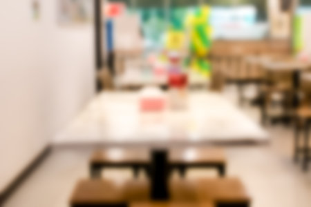 Abstract blur the room in the restaurant and nobody, business backgroundの写真素材