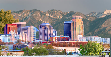 Panoramic view of the city.の写真素材