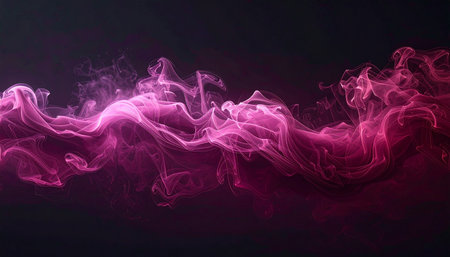 Purple smoke on black background. Abstract background for your design.の素材