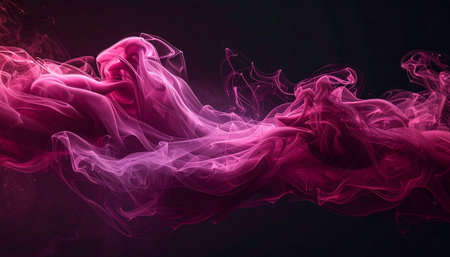 Abstract smoke background, Abstract background of blue and pink smoke in the darkの素材
