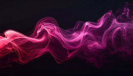 Purple abstract smoke on a black background. Abstract background for designの素材