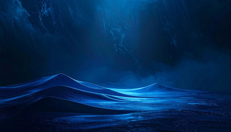 Dark blue abstract background with fog. 3d rendering toned imageの素材