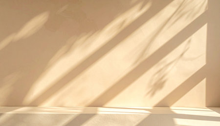 Abstract light and shadow on the wall. Light and shadow on the wall.の素材