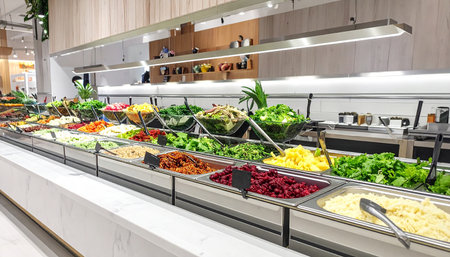 catering buffet in hotel restaurant for take away food and drinkの素材