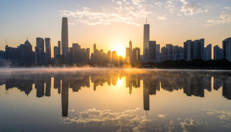 Shanghai Lujiazui Finance and Trade Zone of the modern cityの素材