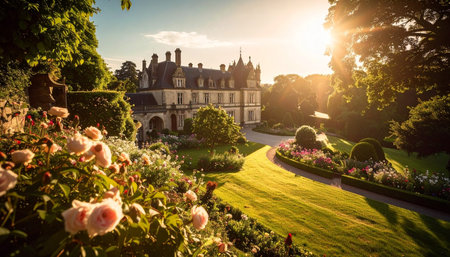 Chateau de Villandry, Loire Valley, Franceの素材