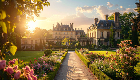Chateau de Villandry, Loire Valley, Franceの素材