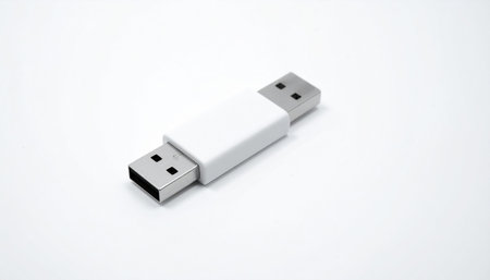 Usb flash drive isolated on white background, clipping path included.の素材