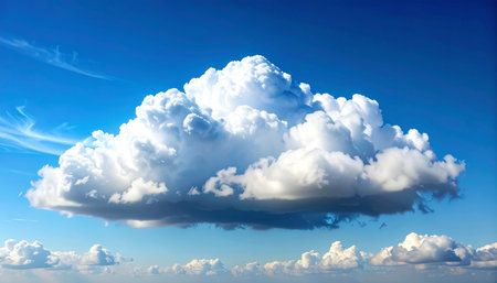 Cloudscape with blue sky and white clouds. Cumulus cloud.の素材