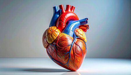 Human heart anatomy. 3D illustration. 3D CG. High resolution.の素材
