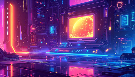 Futuristic HUD background. Futuristic user interface. Vector illustrationの素材