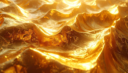 Golden abstract background. 3d rendering,  3d illustration.の素材
