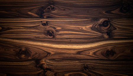 Photo showing horizontal wooden planks with distinct grain patterns and scattered knots keywords: wood, texture,...の素材