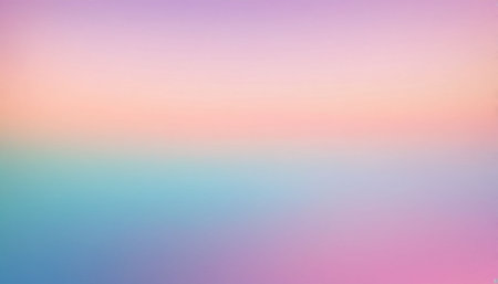 A gentle pastel gradient smoothly blends lavender purple, soft pink, light aqua blue, and hints of peach.の素材