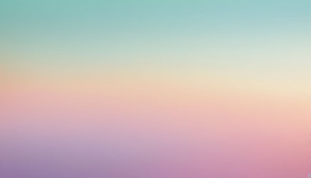 With showing soft gradient of teal peach and lavender with subtle yellow tones for an abstract background.の素材
