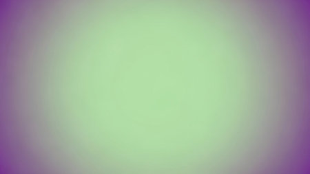 A soft, smooth gradient transitions from a pale green center to a deep purple vignette around the edges.の素材
