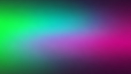 A smooth, vibrant gradient background smoothly transitions from bright green through teal to deep purple and magenta...の素材