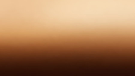 A smooth, seamless gradient transitioning from a light beige at the to a deep brown at the bottom, offering a warm...の素材