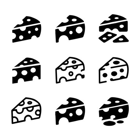 Cheese Icon Set for Foodのイラスト素材
